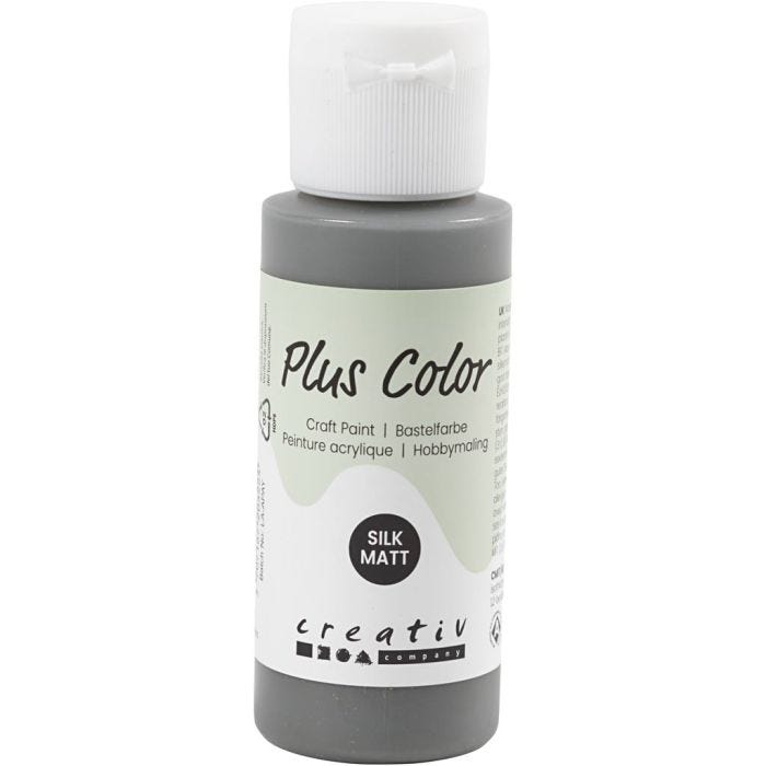 Plus Color- Askartelumaali, tummanharmaa, 60 ml/ 1 pll