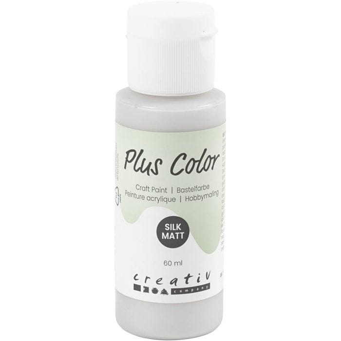Plus Color- Askartelumaali, hopea, 60ml/ 1 pll