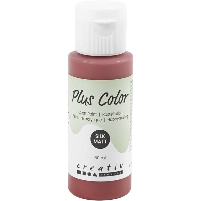 Plus Color- Askartelumaali, viininpunainen, 60ml/ 1 pll
