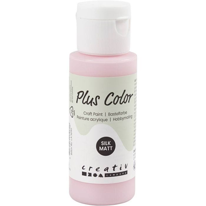 Plus Color- Askartelumaali, soft pink, 60 ml/ 1 pll