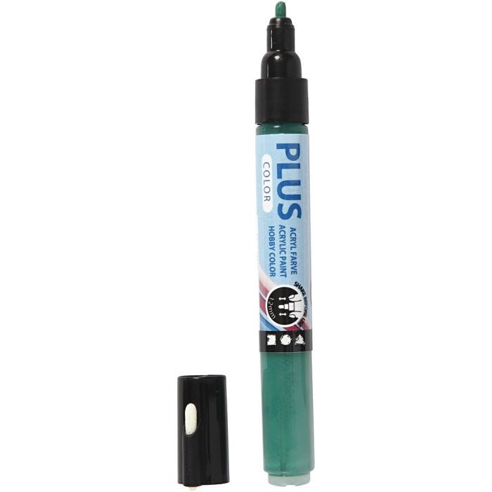 Plus Color -tussi, Pit. 14,5 cm, paksuus 1-2 mm, tummanvihreä, 5,5 ml, 1 kpl