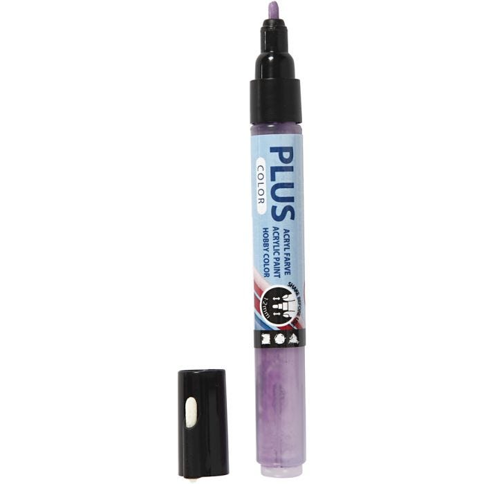Plus Color -tussi, Pit. 14,5 cm, paksuus 1-2 mm, tumma lila, 5,5 ml, 1 kpl