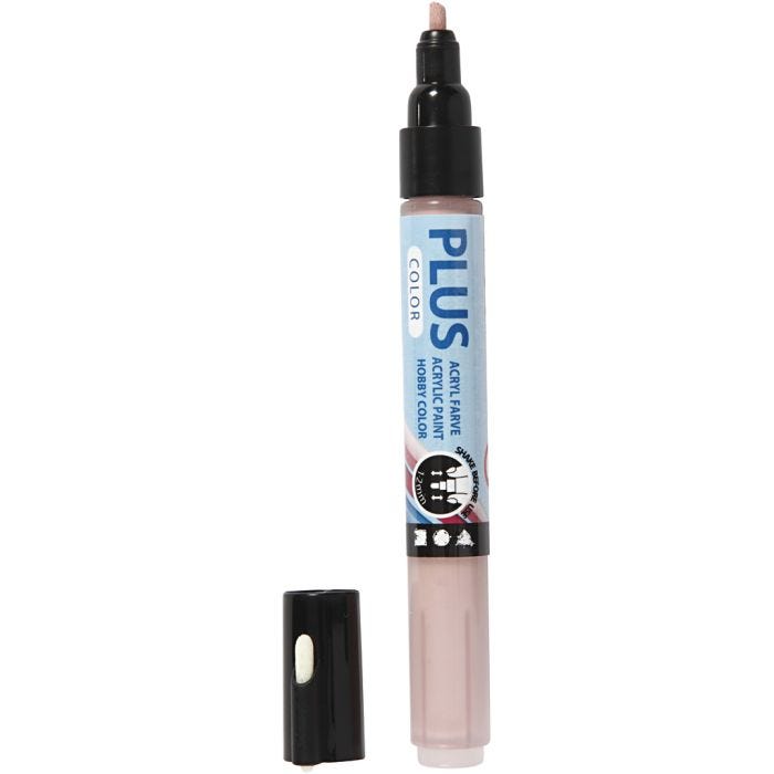 Plus Color -tussi, Pit. 14,5 cm, paksuus 1-2 mm, dusty rose, 5,5 ml, 1 kpl