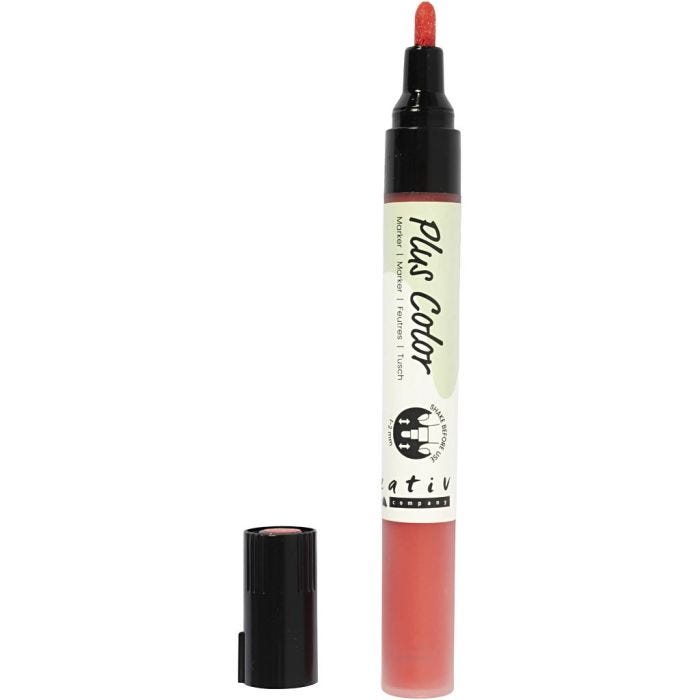 Plus Color -tussi, Pit. 14,5 cm, paksuus 1-2 mm, karmiininpunainen, 5,5 ml, 1 kpl