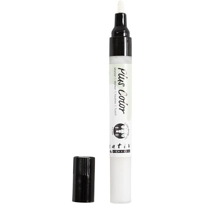 Plus Color -tussi, Pit. 14,5 cm, paksuus 1-2 mm, luonnonvalkonen, 5,5 ml, 1 kpl