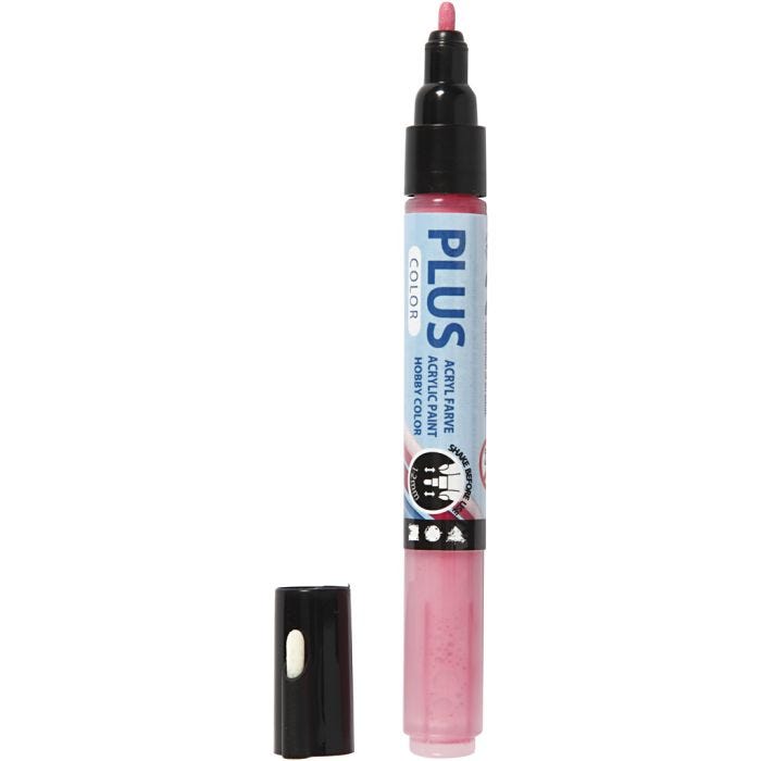 Plus Color -tussi, Pit. 14,5 cm, paksuus 1-2 mm, fuchsia, 5,5 ml, 1 kpl