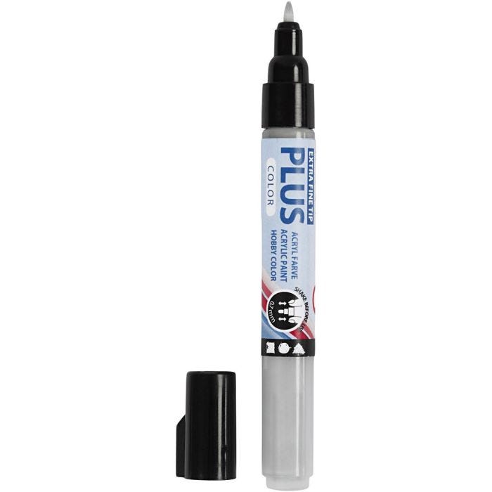 Plus Color -tussi, Pit. 14,5 cm, paksuus 0,7 mm, sateenharmaa, 5,5 ml, 1 kpl