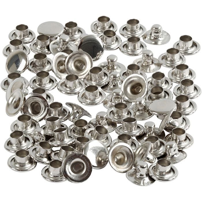 Niitit, halk. 7 mm, hopea, 50 kpl/ 1 pkt