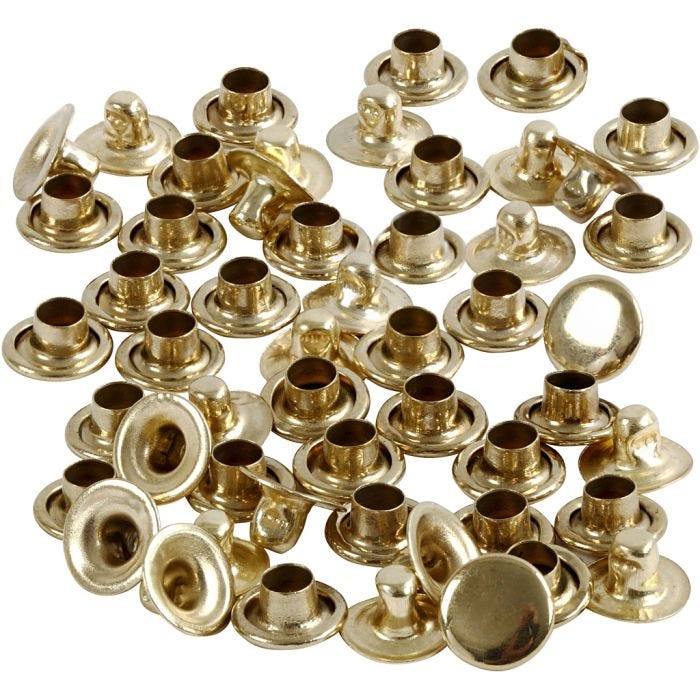 Niitit, halk. 7 mm, messinki, 50 kpl/ 1 pkt