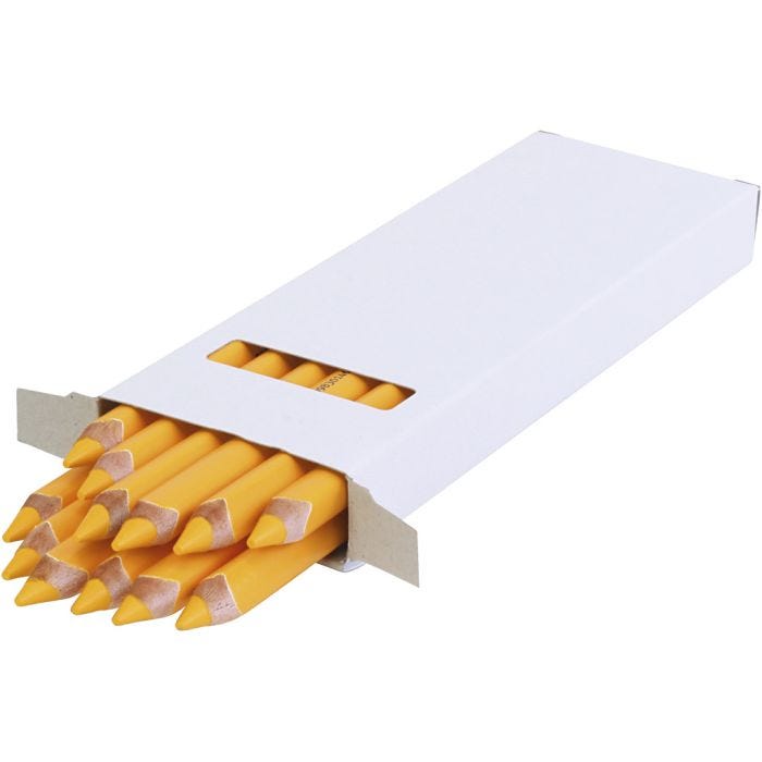 edu Värikynät Jumbo, paksuus 10 mm, kärki 6,25 mm, tummankeltainen, 12 kpl/ 1 pkt