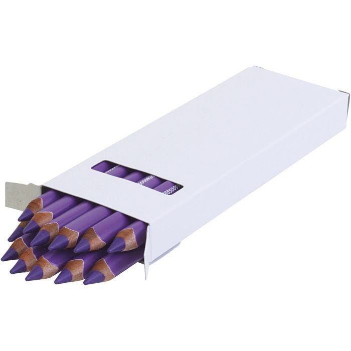 edu Värikynät Jumbo, paksuus 10 mm, kärki 6,25 mm, violet, 12 kpl/ 1 pkt
