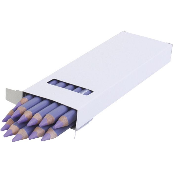 edu Värikynät Jumbo, paksuus 10 mm, kärki 6,25 mm, vaaleanvioletti, 12 kpl/ 1 pkt
