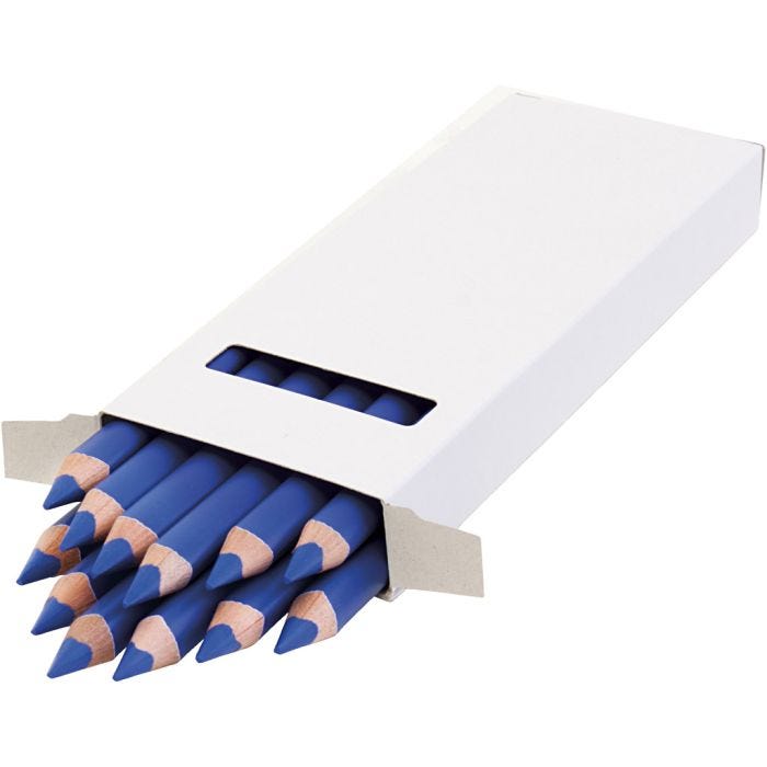 edu Värikynät Jumbo, paksuus 10 mm, kärki 6,25 mm, tummansininen, 12 kpl/ 1 pkt