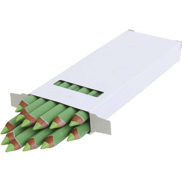 edu Värikynät Jumbo, paksuus 10 mm, kärki 6,25 mm, vaaleanvihreä, 12 kpl/ 1 pkt