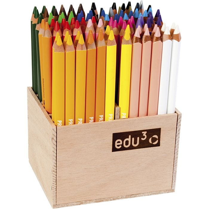 edu Värikynät Jumbo, paksuus 10 mm, kärki 6,25 mm, värilajitelma, 96 kpl/ 1 pkt