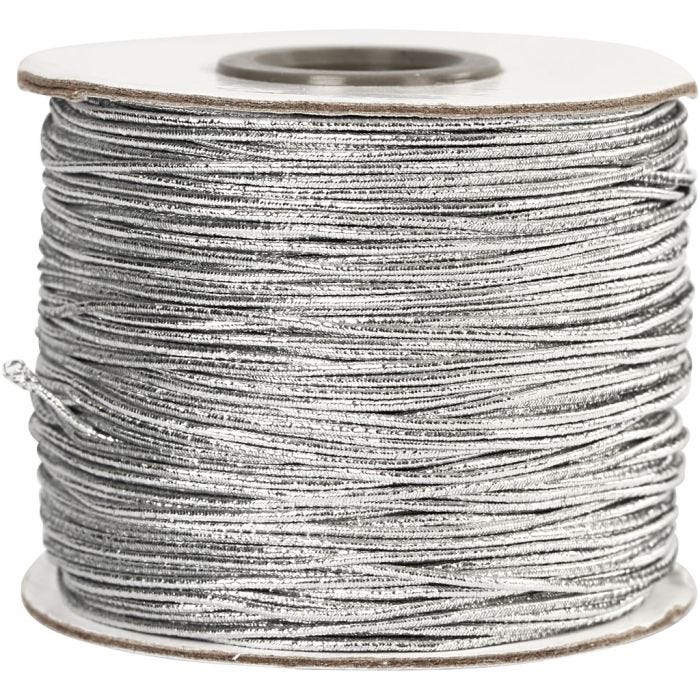 Joustolanka, paksuus 1 mm, hopea, 100 m/ 1 rll