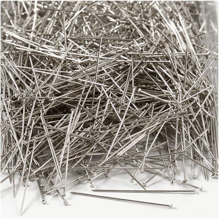 Somistusneulat, Pit. 37 mm, paksuus 0,7 mm, hopea, 500 g/ 1 pkt