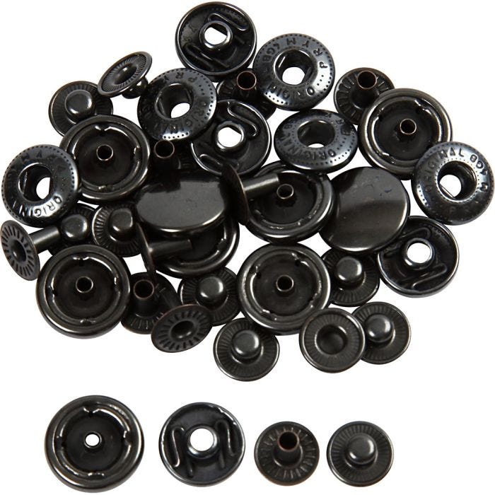 Painonapit - refill, halk. 15 mm, 10 kpl/ 1 pkt