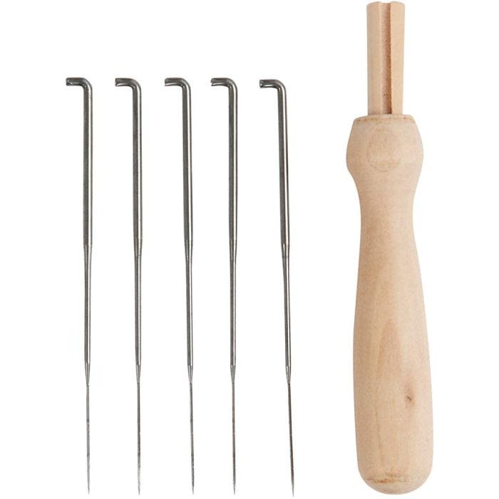 Huovutusneulan pidike, Pit. 9 cm, 1 set