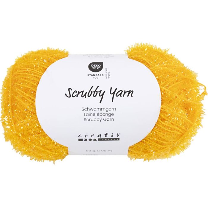 Scrubby Yarn, Pit. 90 M, keltainen, 50 g/ 1 kerä
