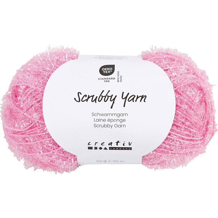 Scrubby Yarn , Pit. 90 M, vaaleanpunainen, 50 g/ 1 kerä