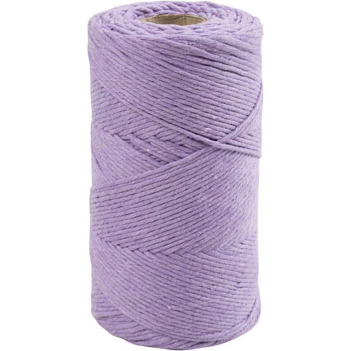 Makrameenyöri, Pit. 198 M, halk. 2 mm, violetti, 330 g/ 1 rll