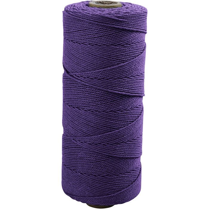 Makrameenyöri, Pit. 315 M, paksuus 1 mm, ohut laatu 12/12, violet, 220 g/ 1 kerä