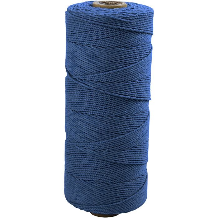 Makrameenyöri, Pit. 315 M, paksuus 1 mm, ohut laatu 12/12, sininen, 220 g/ 1 kerä