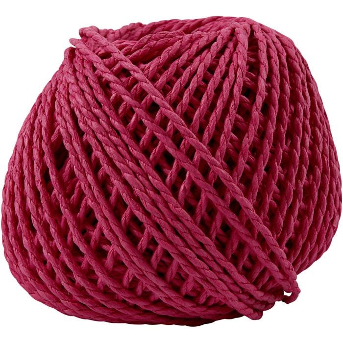 Paperinaru, paksuus 2,5-3 mm, pinkki, 150 g, 40 m/ 1 kerä