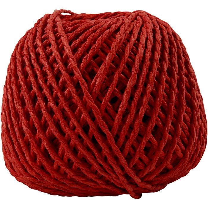 Paperinaru, paksuus 2,5-3 mm, punainen, 150 g, 40 m/ 1 kerä