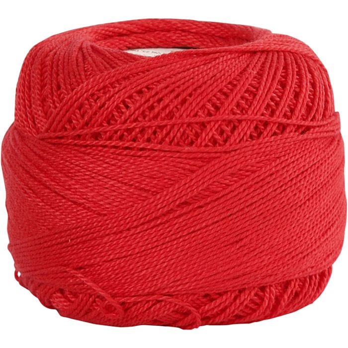 Puuvillalanka, punainen, 20 g/ 1 kerä