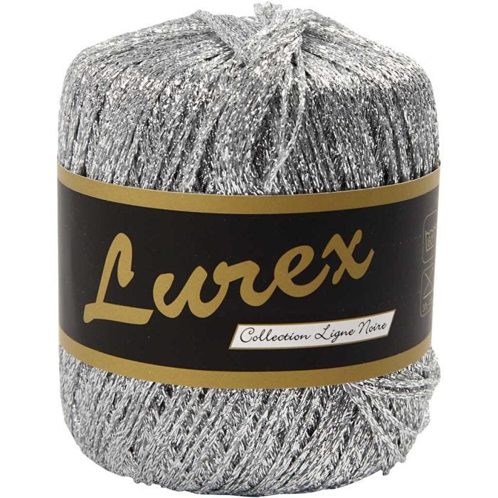 Lurexlanka, Pit. 160 M, hopea, 25 g/ 1 kerä