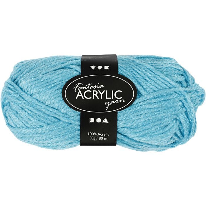 Fantasia-akryylilanka, Pit. 80 M, turkoosi, 50 g/ 1 kerä