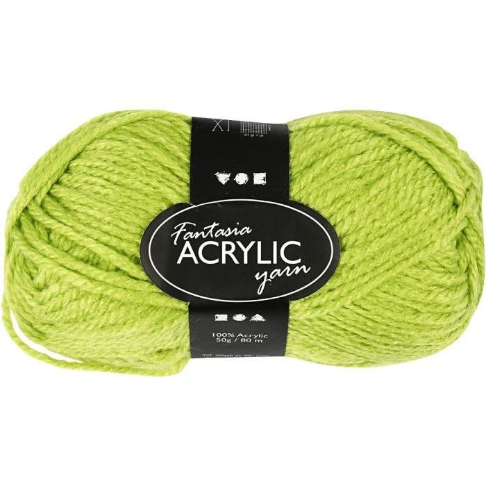 Fantasia-akryylilanka, Pit. 80 M, vaaleanvihreä, 50 g/ 1 kerä
