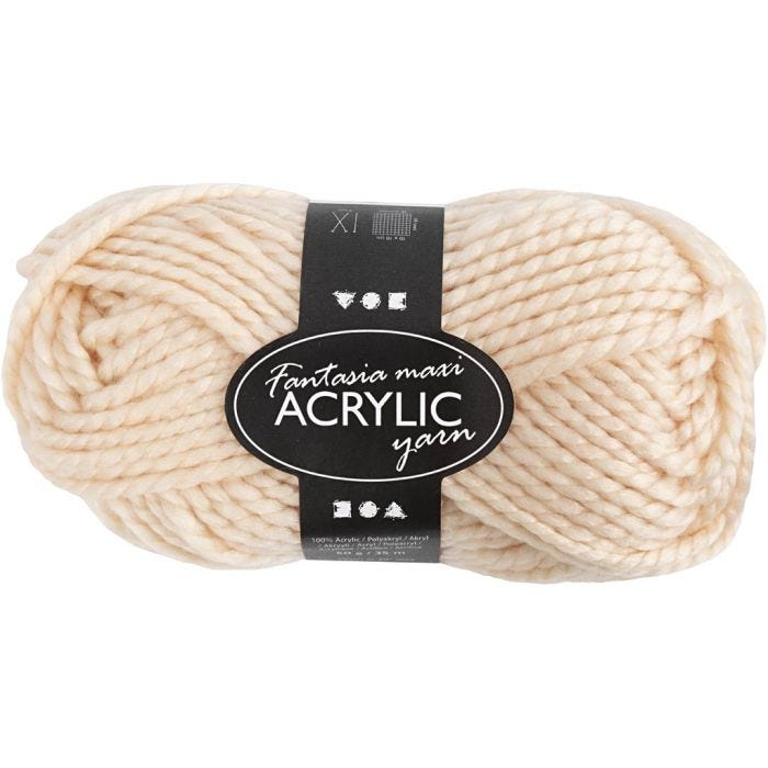 Fantasia-akryylilanka, Pit. 35 M, Maxi, vaalea puuteri, 50 g/ 1 kerä