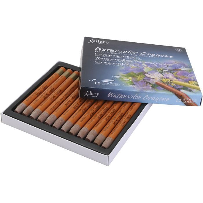 Gallery-vesiväriliidut, burnt umber, 12 kpl/ 1 pkt