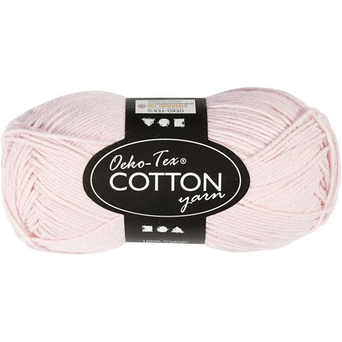 Puuvillalanka, nro 8/4, Pit. 170 M, dusty rose, 50 g/ 1 kerä