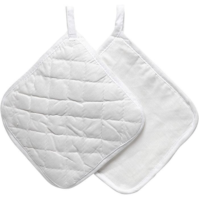 Pannulaput, koko 20x20 cm, 145 g, valkoinen, 4kpl/ 1 pkt