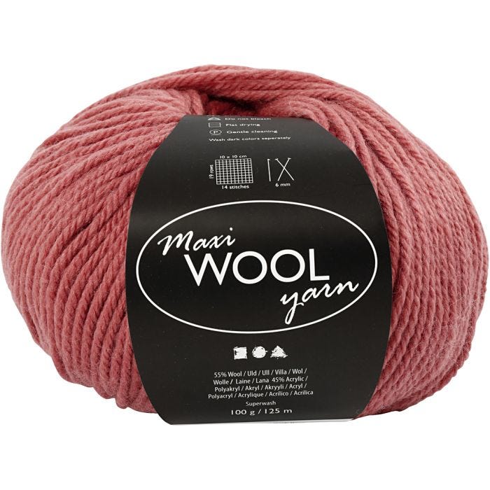 Villalanka, 125 M, tummanrosa, 100g/ 1 kerä