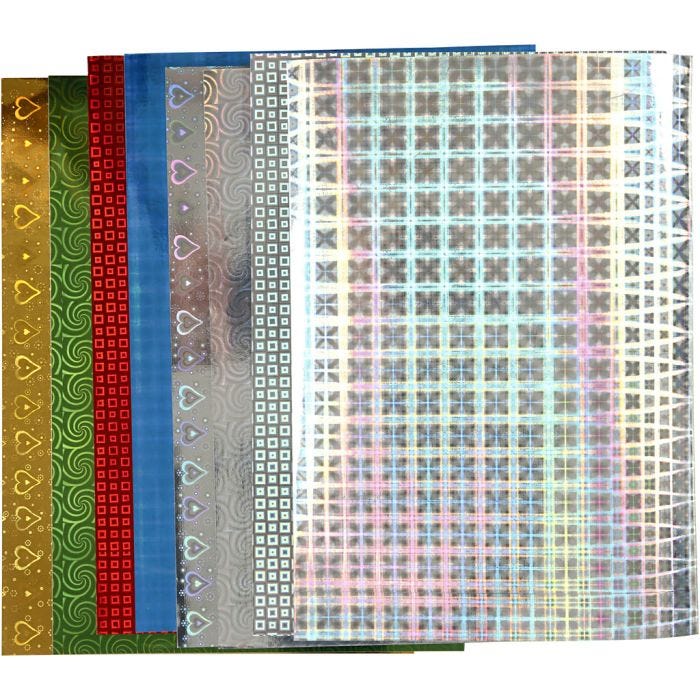 Hologrammipaperi, A4, arkki 210x297 mm, 120 g, 8 laj/ 1 pkt