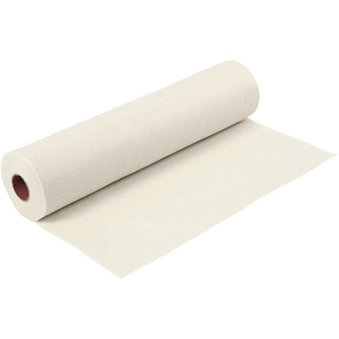 Askarteluhuopa, Lev: 45 cm, paksuus 1,5 mm, 180-200 g, luonnonvalkonen, 5 m/ 1 rll