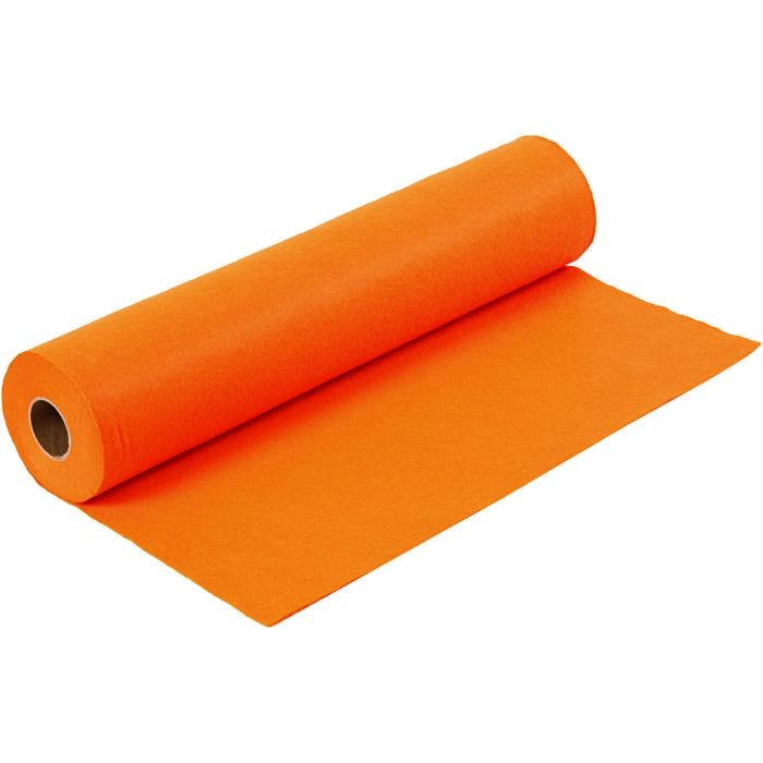 Askarteluhuopa, Lev: 45 cm, paksuus 1,5 mm, 180-200 g, oranssi, 5 m/ 1 rll