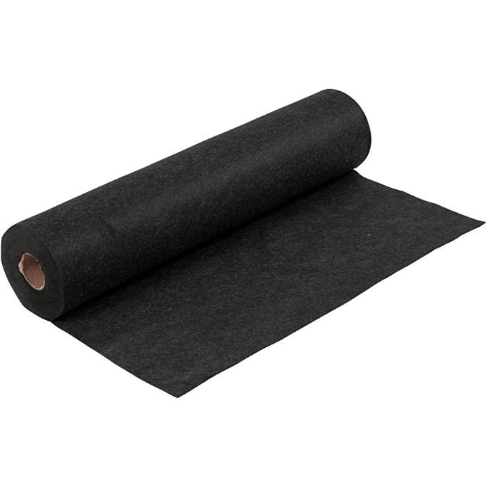 Askarteluhuopa, Lev: 45 cm, paksuus 1,5 mm, meleerattu, 180-200 g, musta, 5 m/ 1 rll