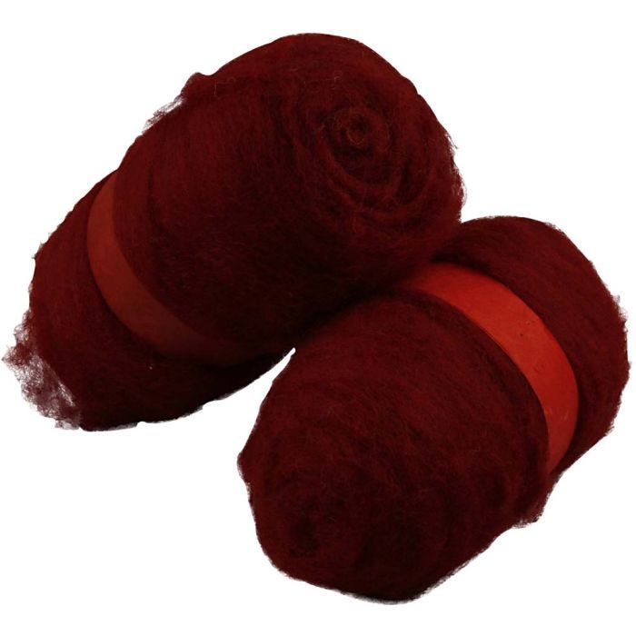 Karstattu Villa, lämmin punainen, 2x100 g/ 1 pkt