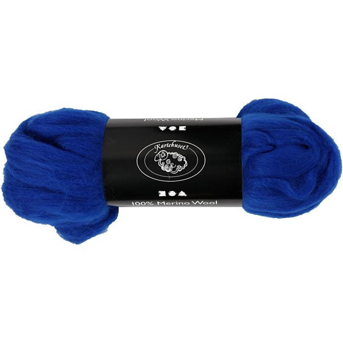 Merinovilla, 21 my, sininen, 100g/ 1 pkt
