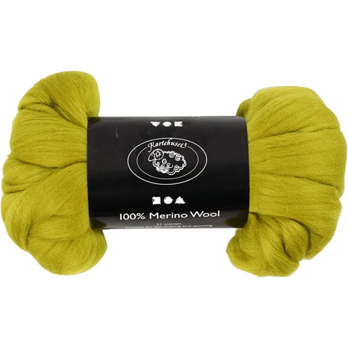 Merinovilla, paksuus 21 my, sitruuna, 100 g/ 1 pkt