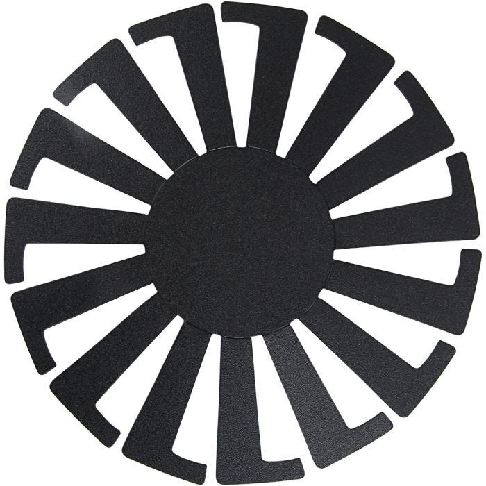 Korinpunontapohja, Kork. 8 cm, halk. 14 cm, musta, 10 kpl/ 1 pkt