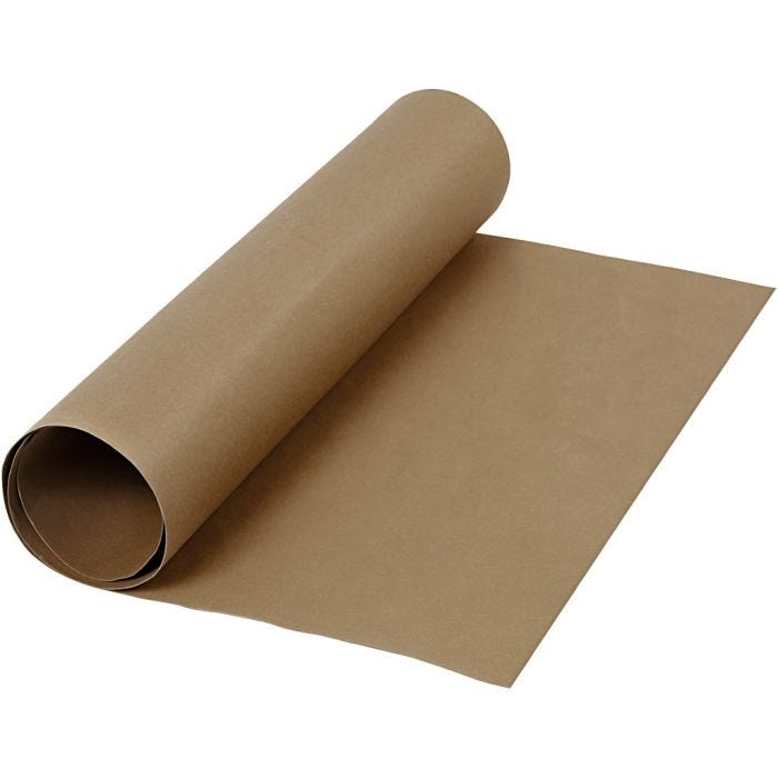 Nahkapaperi, Lev: 50 cm, yksi värillinen, 350 g, tummanruskea, 1 m/ 1 rll