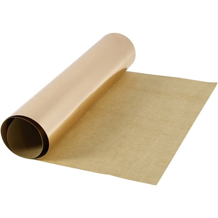 Nahkapaperi, Lev: 49 cm, yksi värillinen,folio, 350 g, kulta rosa, 1 m/ 1 rll