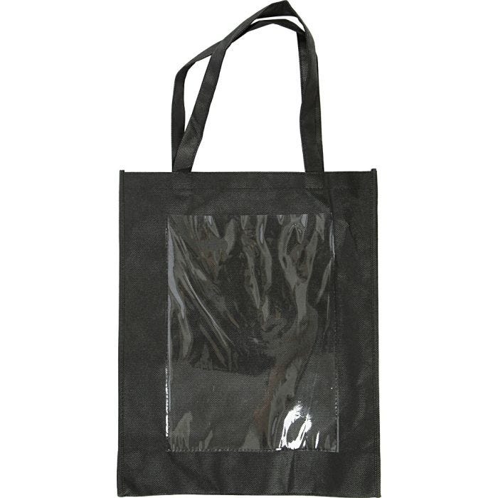 Muovitaskukassi, koko 42x34x12 cm, musta, 1 kpl